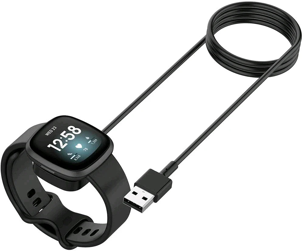 Wireless Charger For Fitbit Sense Versa 3 4 Watch USB Fast Charging Dock Cable