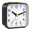 LED Desk Alarm Clock Nightlight Snooze Quiet Non Ticking Battery Powered Bedroom