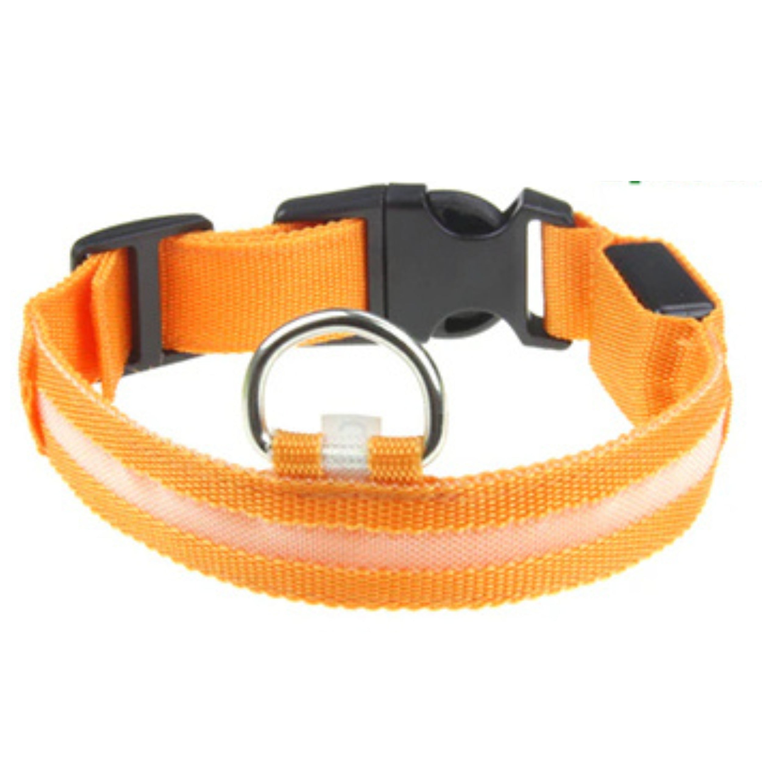 LED Adjustable Dog Collar Blinking Flashing Light Up Glow Pets Safety Waterproof