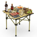 Folding Camping Table, Roll-Up Steel Desk, Heavy-Duty, Includes Carry Bag