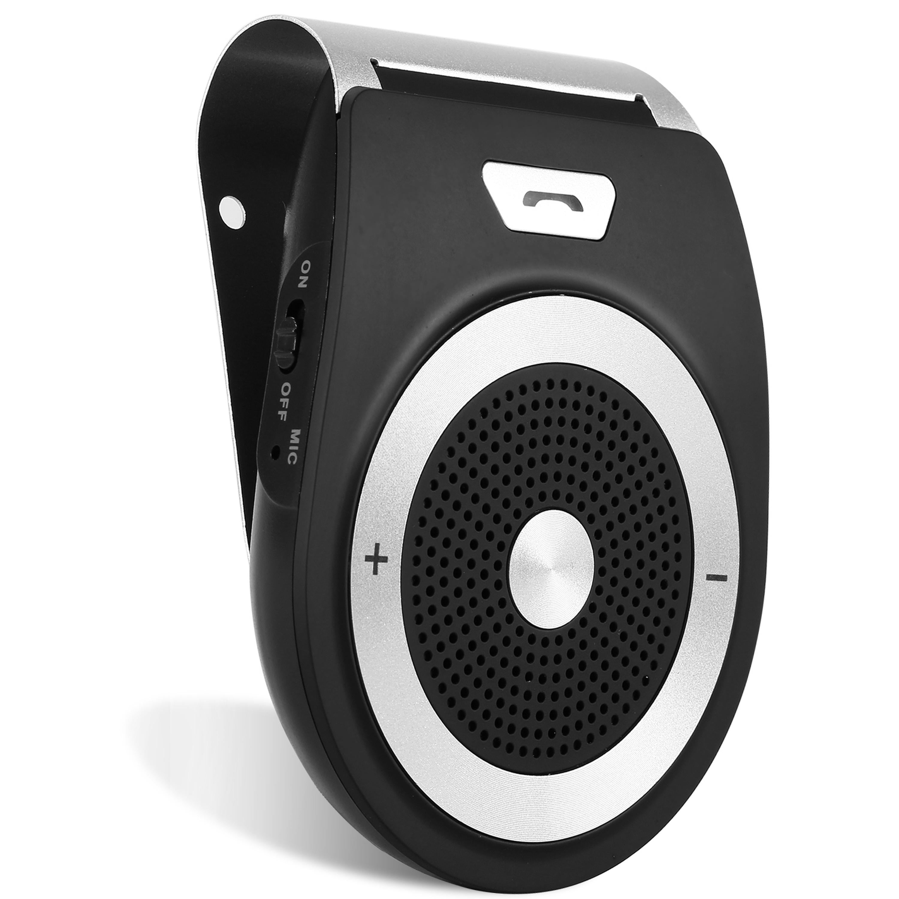 Wireless Car Speakerphone, V4.1, Hands-Free Calling, Music Player, Sun Visor