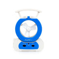 LED Desk Fan w/180�Adjustable Lamp & Emergency Flashlight for Household, Camping & Travel