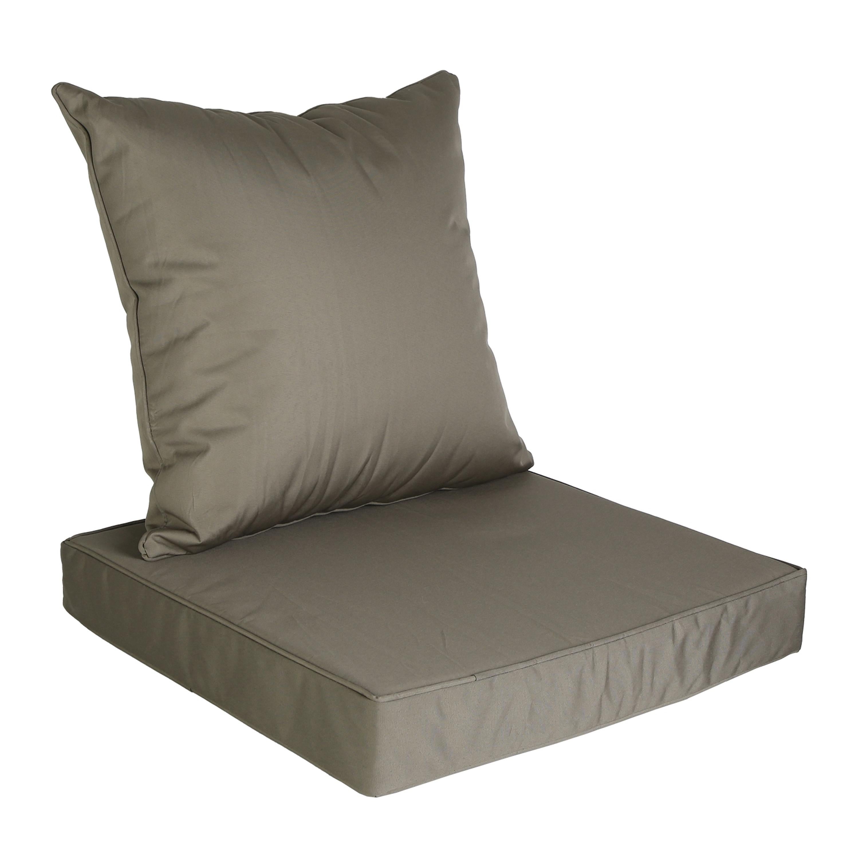Outdoor Seat Cushion Set, Waterproof, Fade-Resistant, Removable Cover