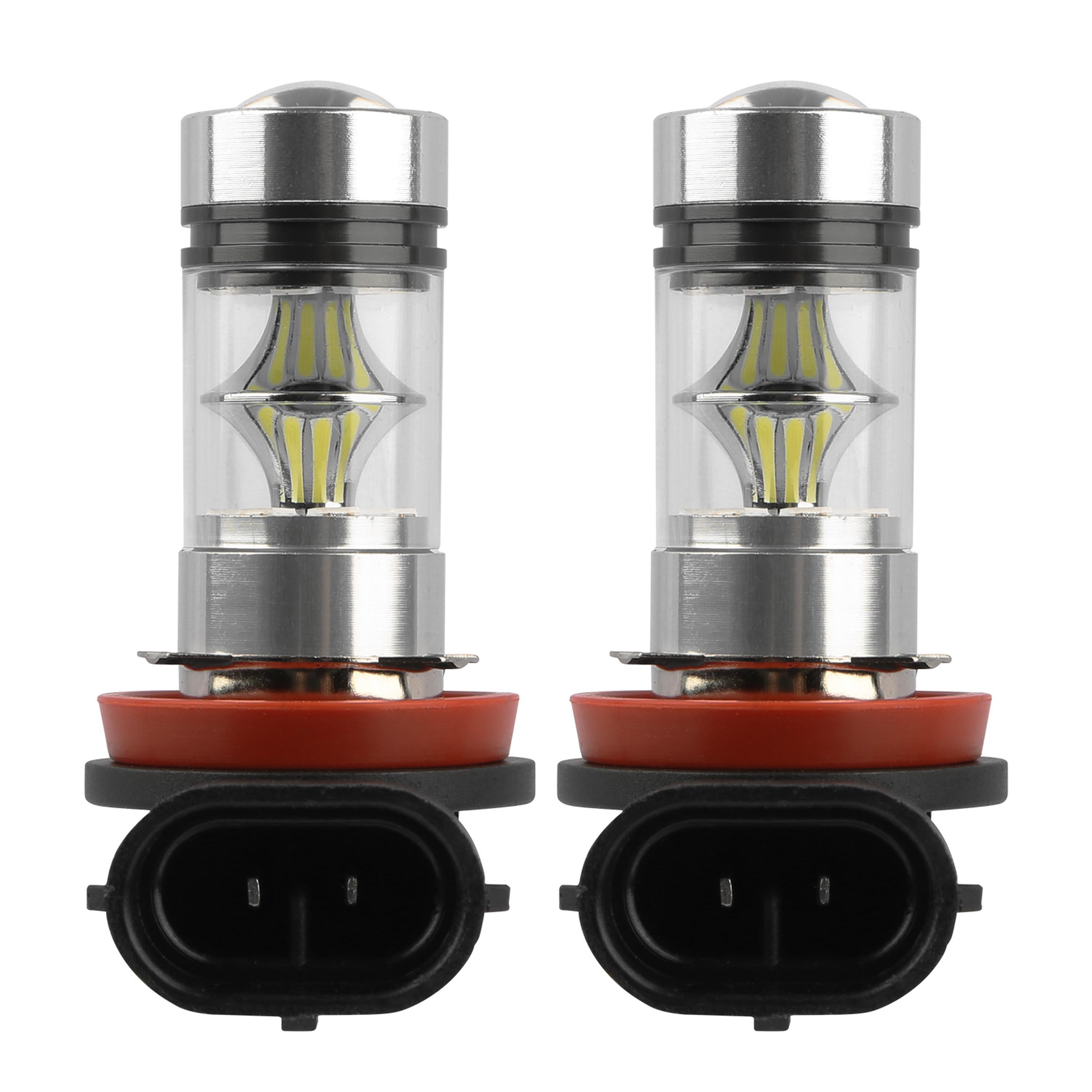 2PCS 1000lm 100W H8/H9/H11 LED Fog DRL Light Bulb IP65 Water-Resistant 360� Beam Angle 6000K White