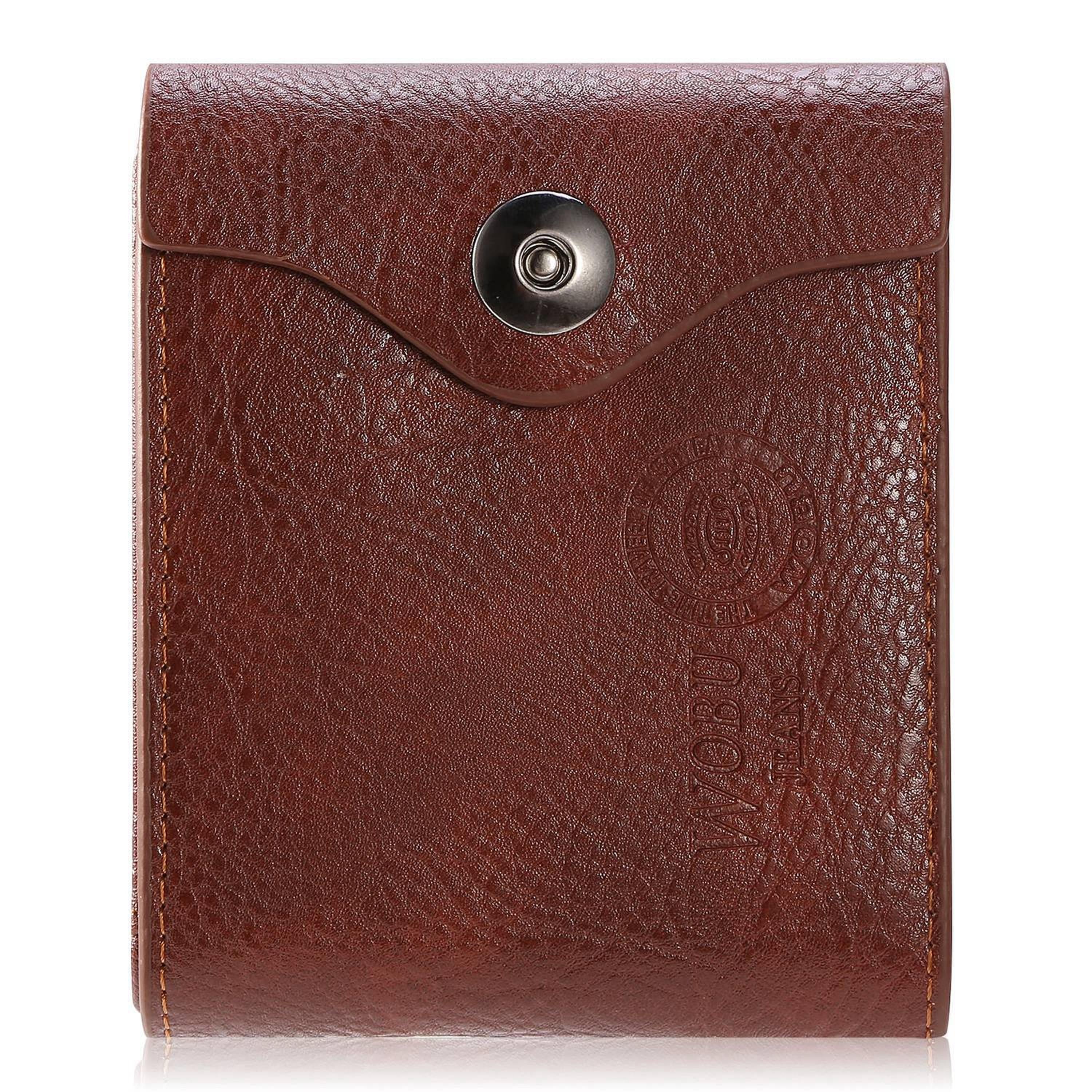 Men�s Wallet PU Leather Bifold Purse Slim RFID Blocking Card Holder Cases w/ 2 ID Window Coin Pocket