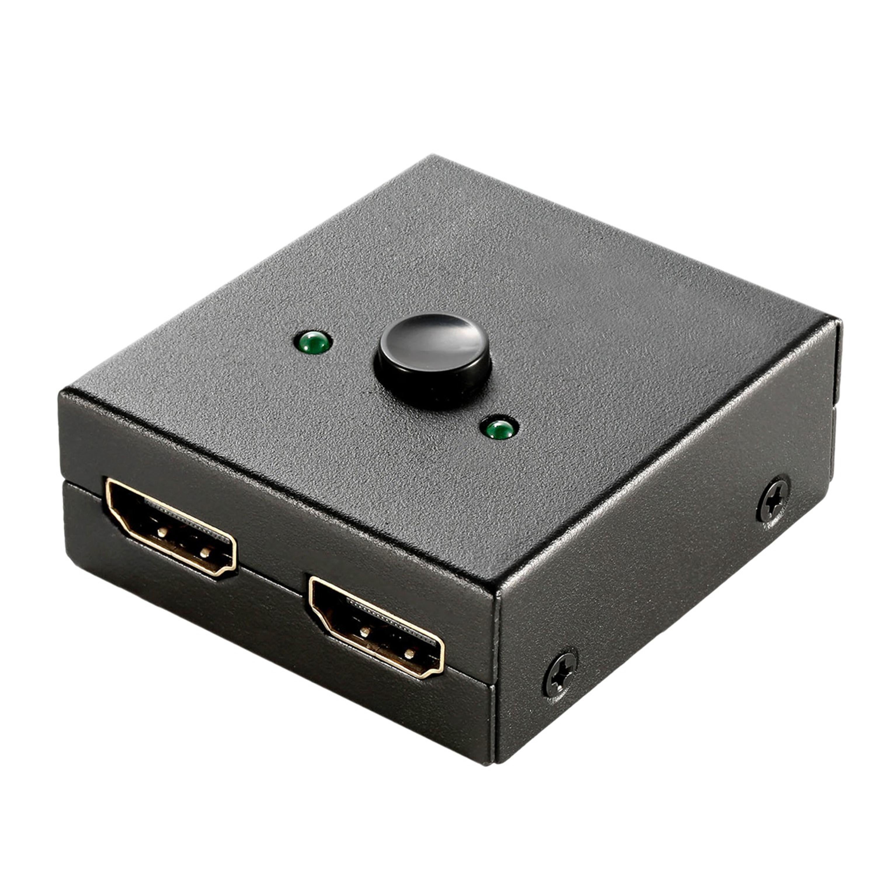 HD IN & HD OUT Bi-directional Switch Adapter 1x2 or 2x1 4K HDTV Splitter Converter Hub Manual Switcher Supports HD 3D 1080P for DVD HDTV Projector Dis