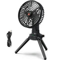 Foldable Camping Fan with Emergency Power Bank 270� Oscillating Rechargeable Tripod Fan for Hiking Fishing Personal Desk Fan with 4 Speeds 3 Brightnes