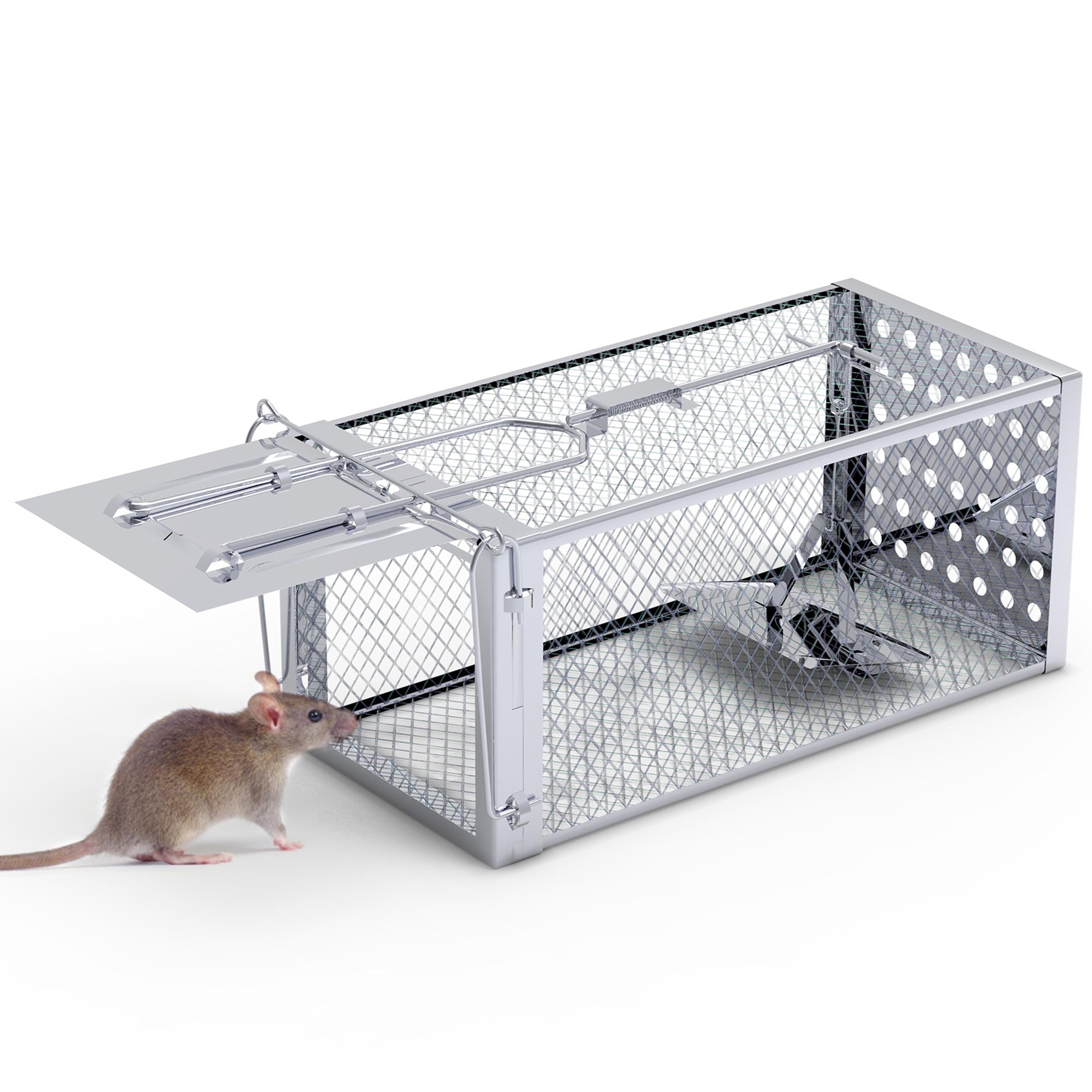Single Door Rat Trap, Humane Rodent Trap for Mice/Voles/Hamsters, Indoor/Outdoor