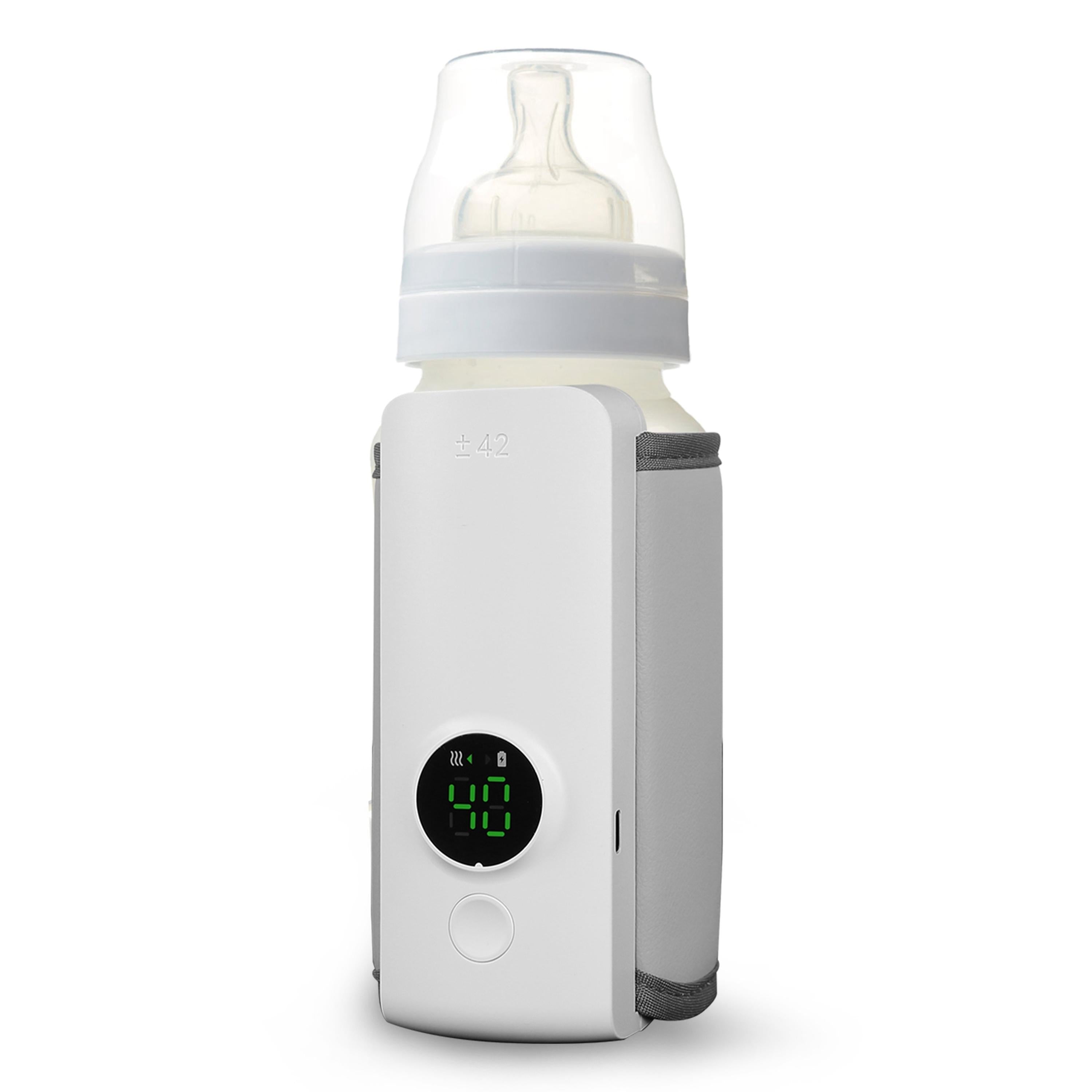 Portable Bottle Warmer, On-the-Go Baby Milk Warmer, USB Rechargeable, 6 Heating Levels