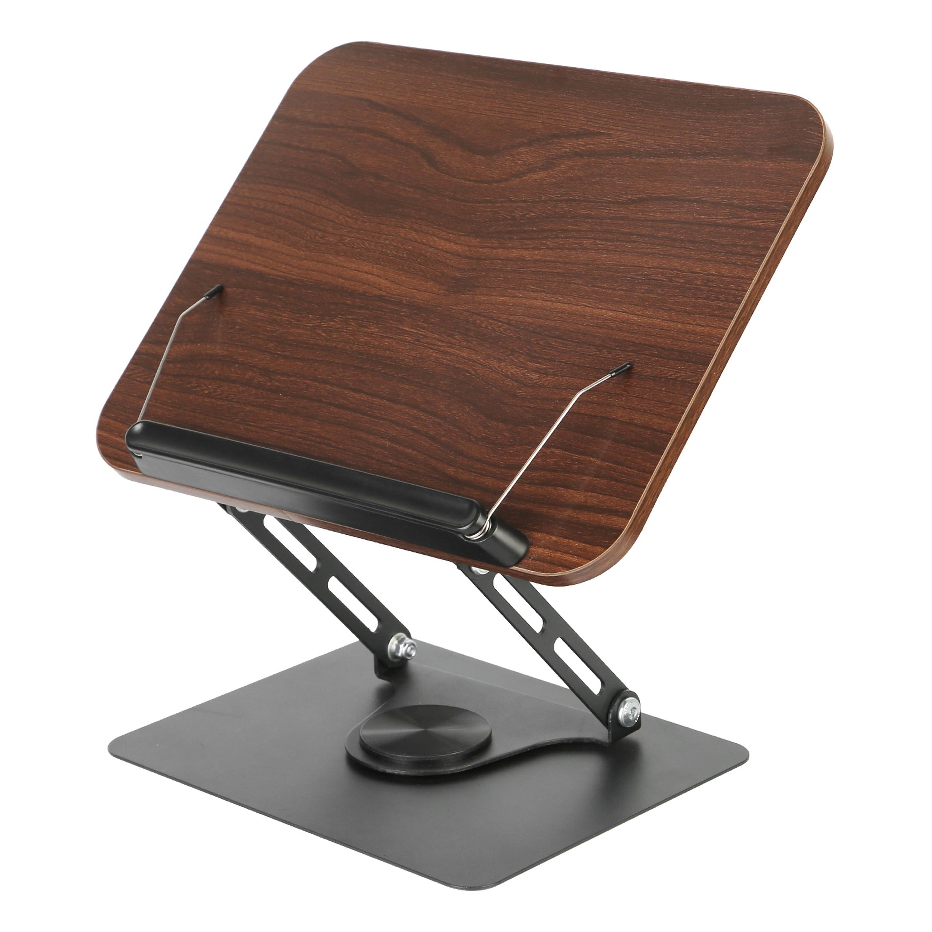 Wooden Foldable Book Stand w/ Adjustable Height & 360� Rotatable Base