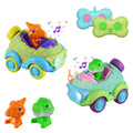 2-Pack Dinosaur RC Cars, Rechargeable, Music, Light, Ages 3-6