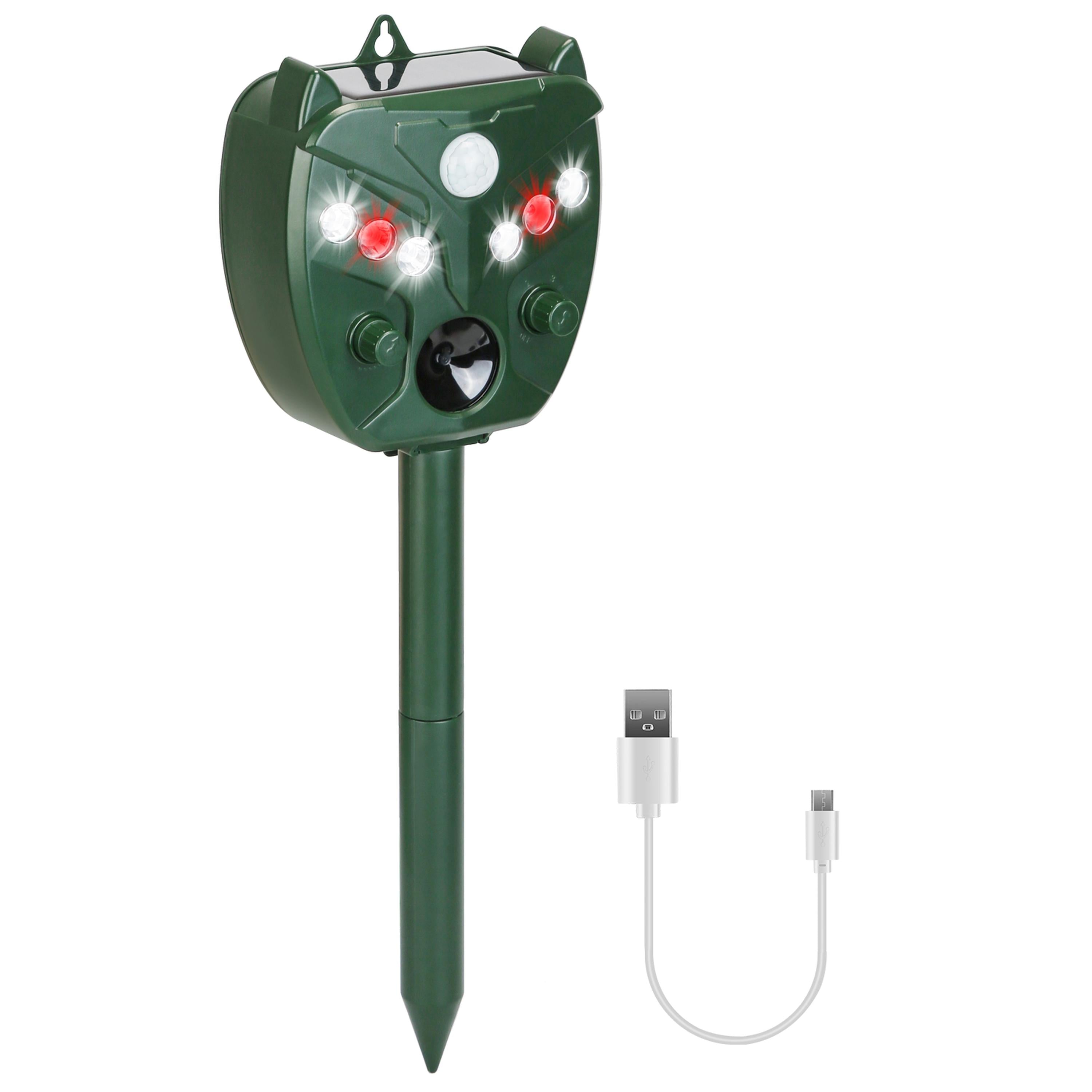 Ultrasonic Solar Animal Repeller w/ 5 Modes � Snake Squirrel Bird Dog Cat