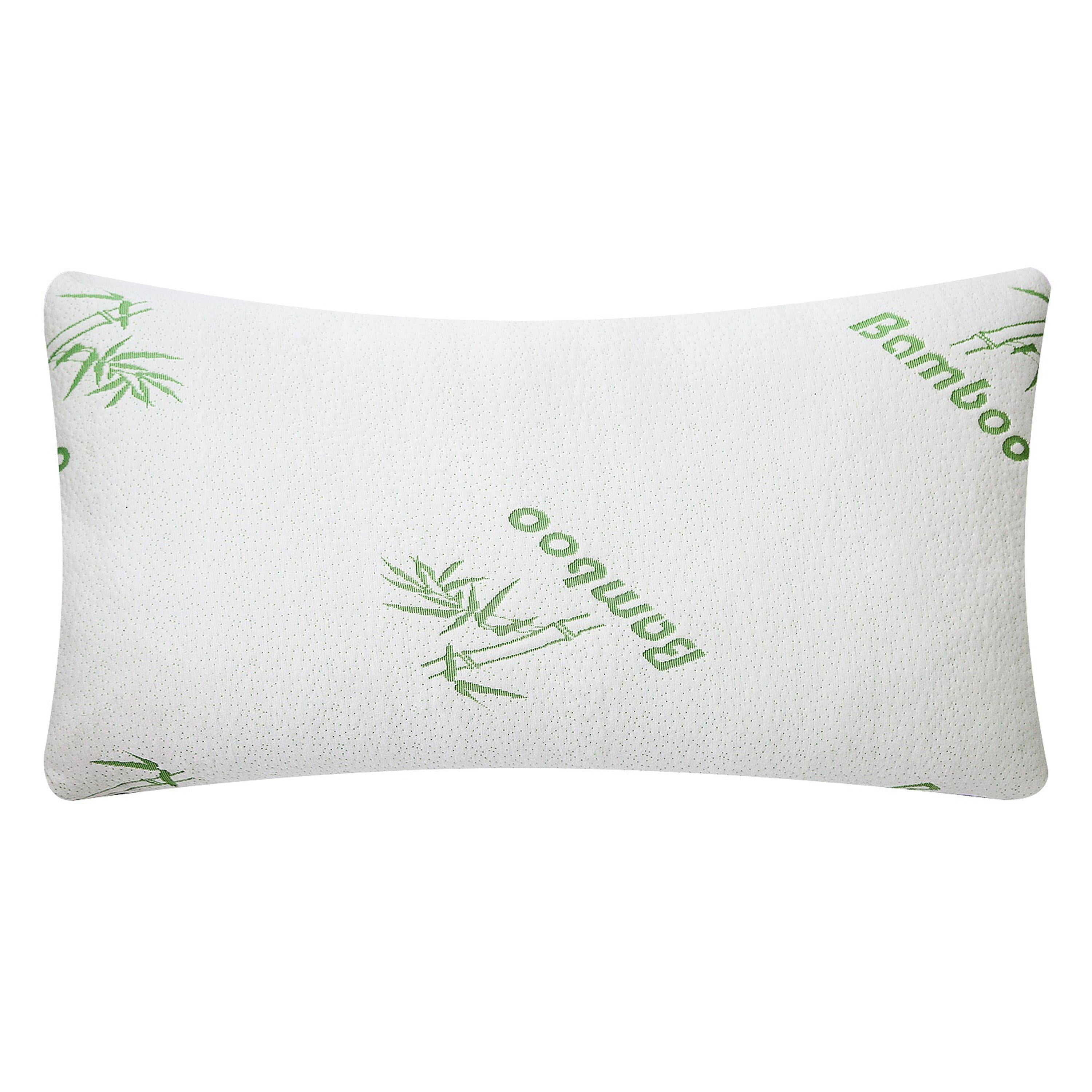 Bamboo Memory Foam Pillow Hypoallergenic Bed Pillow For Head Neck Rest Sleeping Shredded Pillow W/ Washable Cover