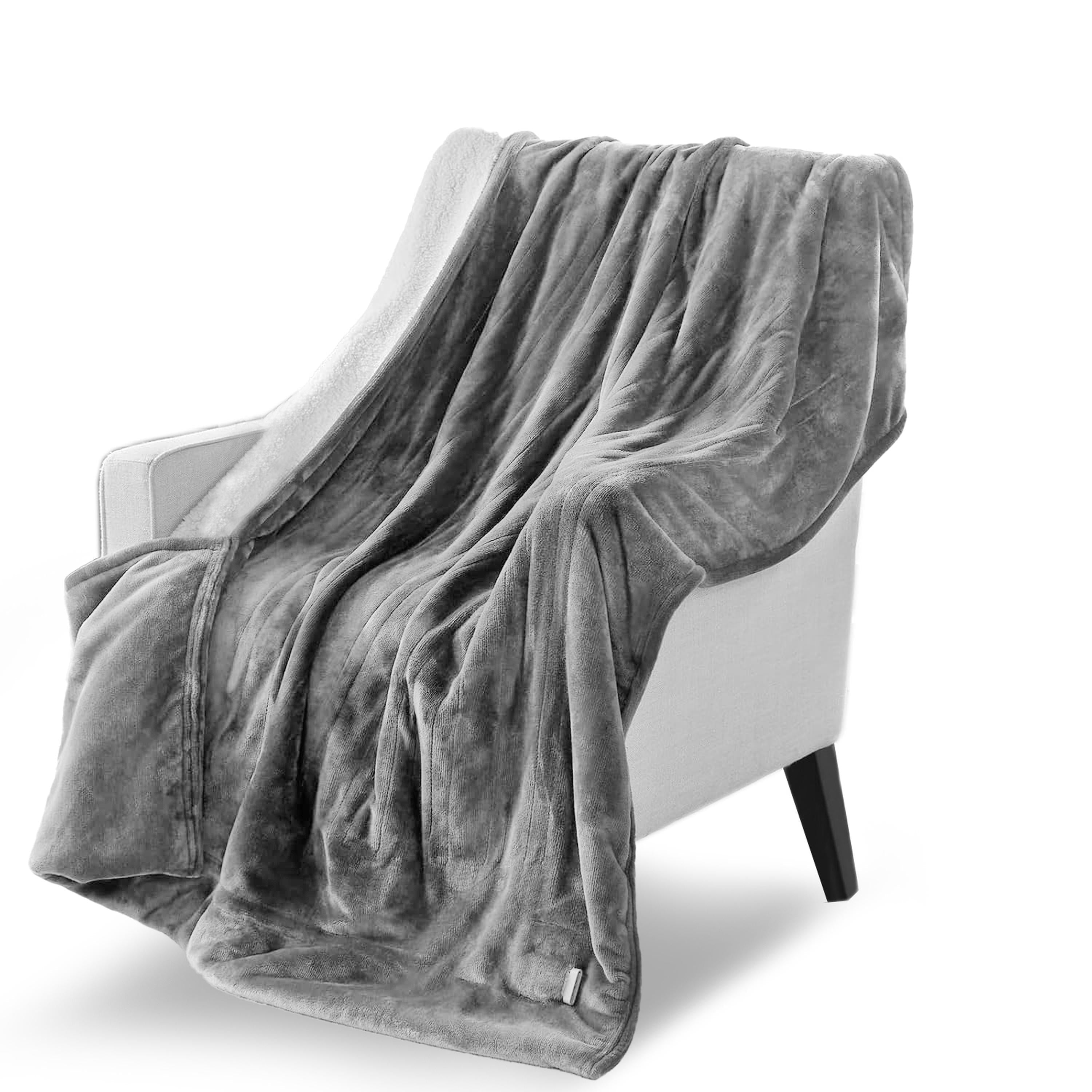 Queen-Size Heated Blanket, Dual Control, 10 Levels, Auto-Off, 84x90in