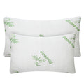 2Pcs Bamboo Memory Foam Pillow Hypoallergenic Bed Pillow For Head Neck Rest Sleeping Shredded Pillow Washable Cover Queen Size Pillow