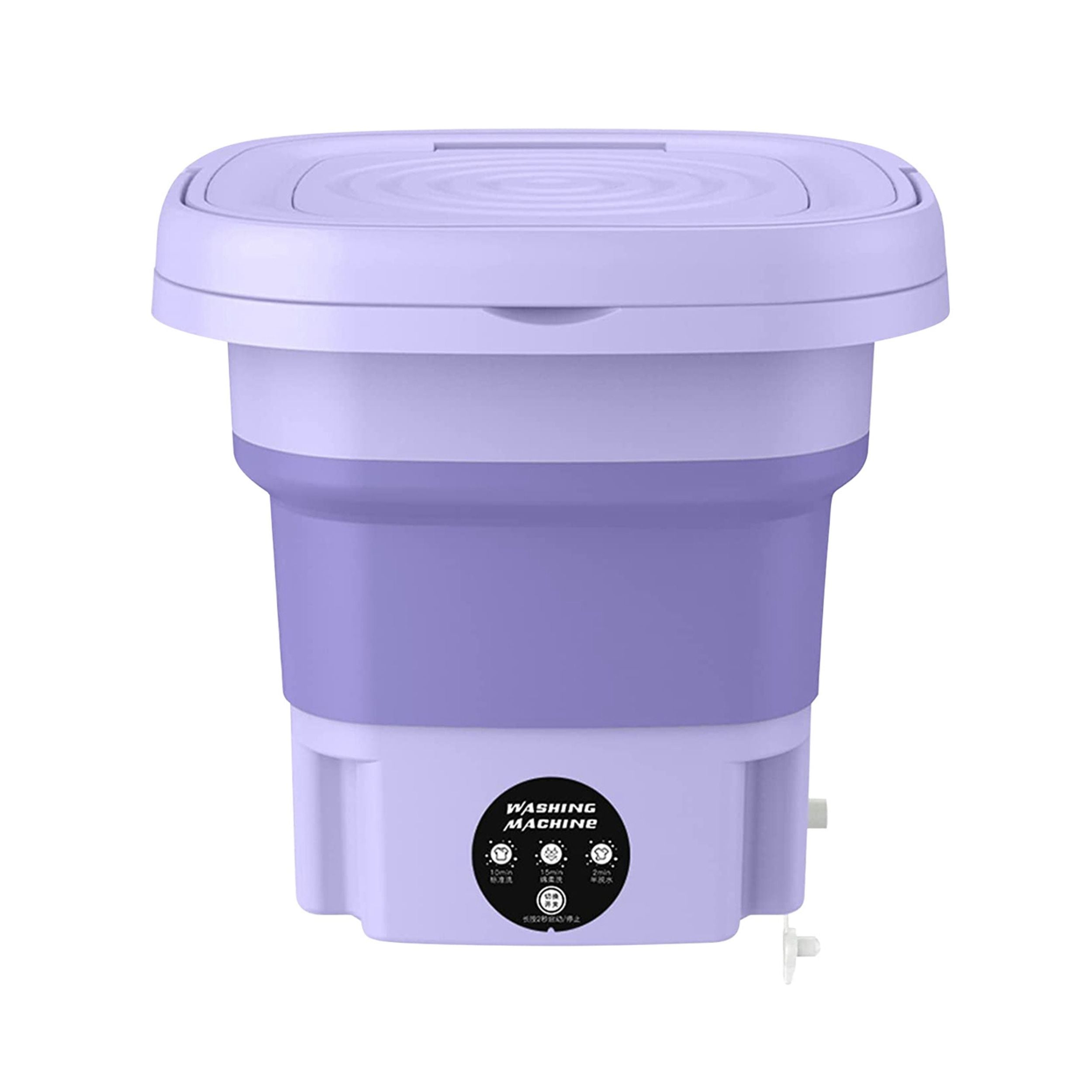 Foldable Portable Washing Machine with Detachable Drain Basket - 3 Modes, Electric - Ideal for Underwear, Socks, Towels, Baby Clothes