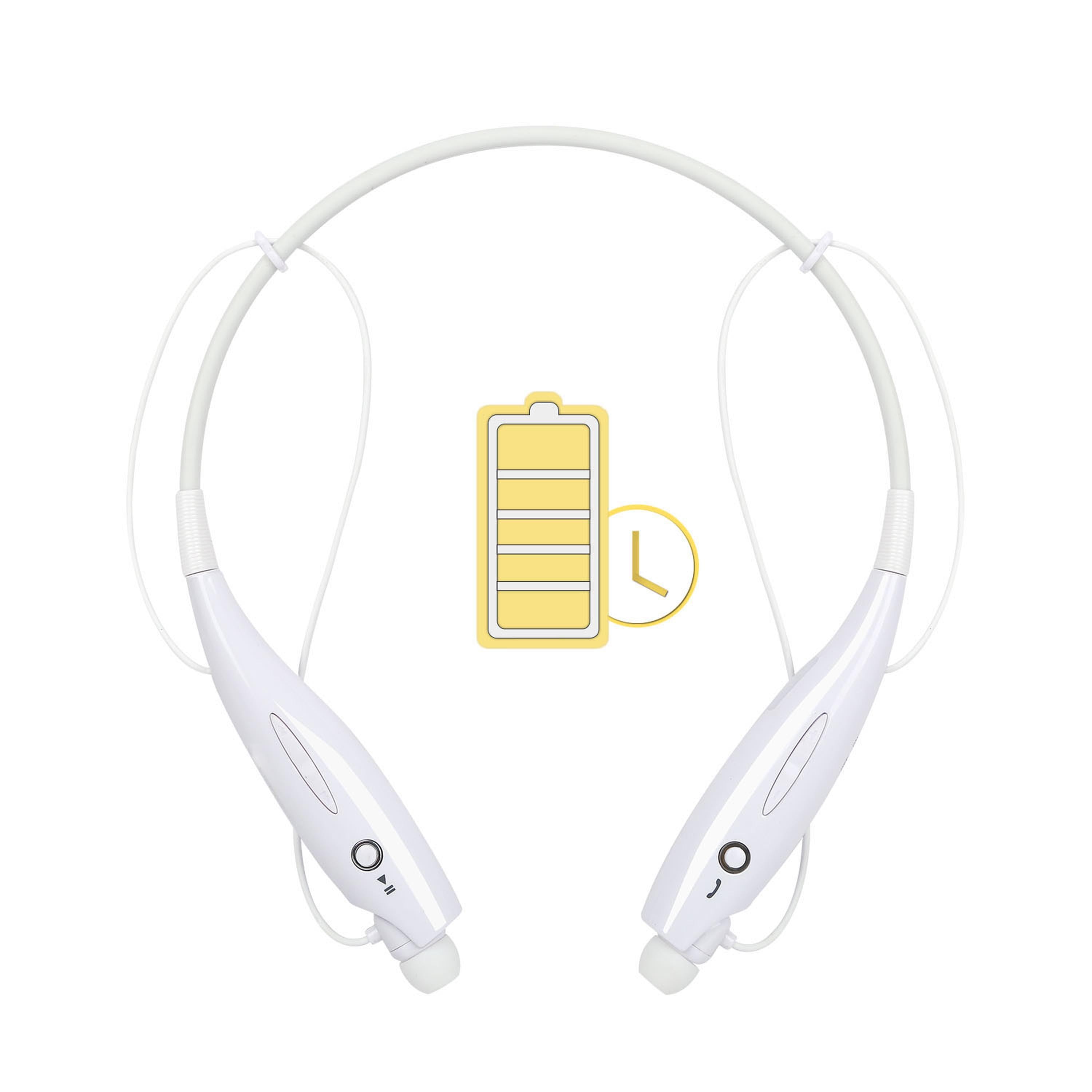 Wireless Bluetooth 4.0 Neckband Headphones with Mic � Noise Cancelling, Vibration Alert, Magnetic Earbuds, 6H Playtime