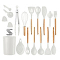 35Pcs Kitchen Cooking Utensils Set Spatula Set Baking Utensil Set Kitchen Accessories Necessities with Holder Egg Whisk Separator Tong Turner Spoons C