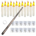 12-Pcs Flameless Floating Candles, LED Magic Hanging Lights, Battery Operated with Remote