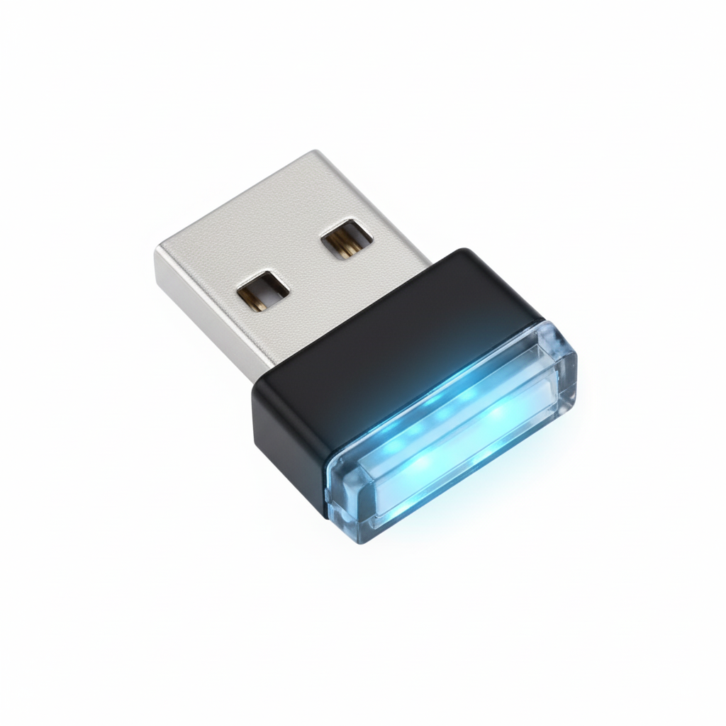 3x Mini Blue LED USB Car Interior Light Neon Atmosphere Ambient Lamp Accessories