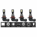 9005 9006 LED Headlights Kit Combo Bulbs 8000K High Low Beam Super White Bright