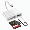 USB C 3 in 1 Hub Converter Type-C Adapter SD Card Reader For MacBook Pro Laptop
