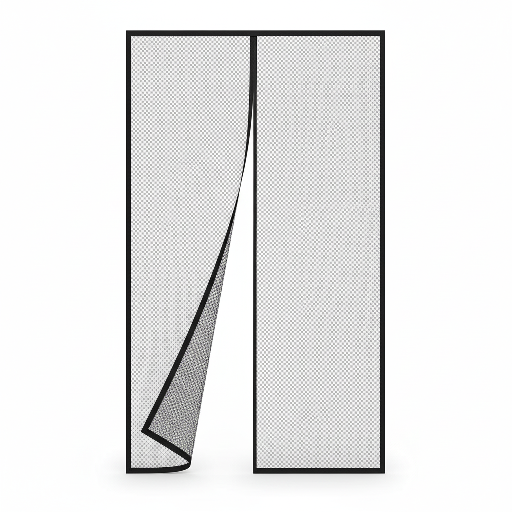 Magnetic Screen Door Mesh Curtain Durable Heavy Duty Mosquito Net Bug Hands Free
