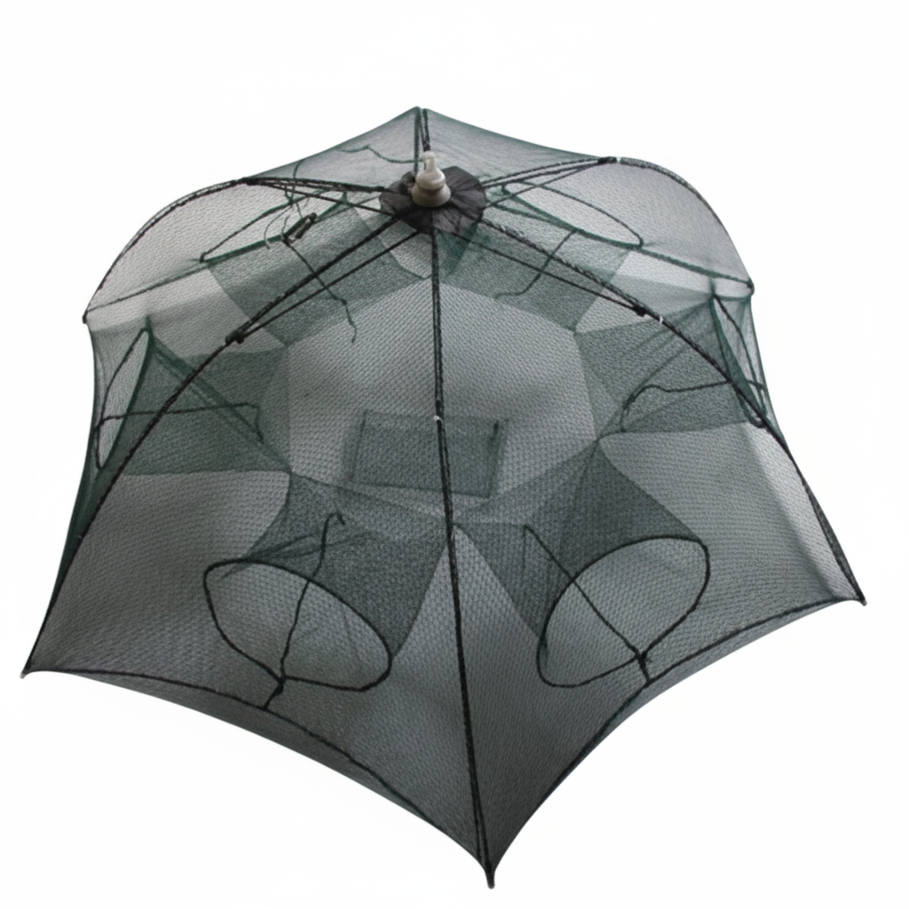 Fishing Bait Trap Crab Net Crawdad Shrimp Cast Dip Cage Fish Minnow Foldable NEW