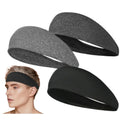 3x Mens Women Sweat Sweatband Headband Stretch Sports Head Band Yoga Gym Running