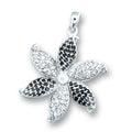 41608 - High-Polished 925 Sterling Silver Pendant with AAA Grade CZ in Clear