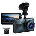 HD 1080P Car Dual Lens Dash Cam 4" DVR Recorder Front & Rear Camera Night Vision